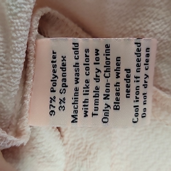 JUICY COUTURE Dress Midi Pink Gold Peachskin Foiled Cinched Halter Medium Sz XS - Picture 12 of 12